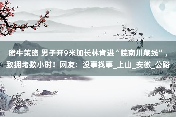 珺牛策略 男子开9米加长林肯进“皖南川藏线”，致拥堵数小时！网友：没事找事_上山_安徽_公路